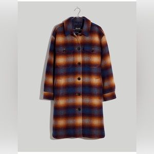Madewell Ombré Plaid Coat